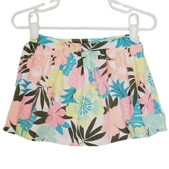K1195 * Carter's Neon Hawaiian Skirt Muted Neon Colors Size 2T - Picture 1 of 5